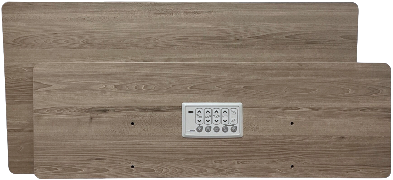 Beds | Floorline Head & Footboards | Zara Jean | King Single | with Cutout | Avignon Walnut Sand