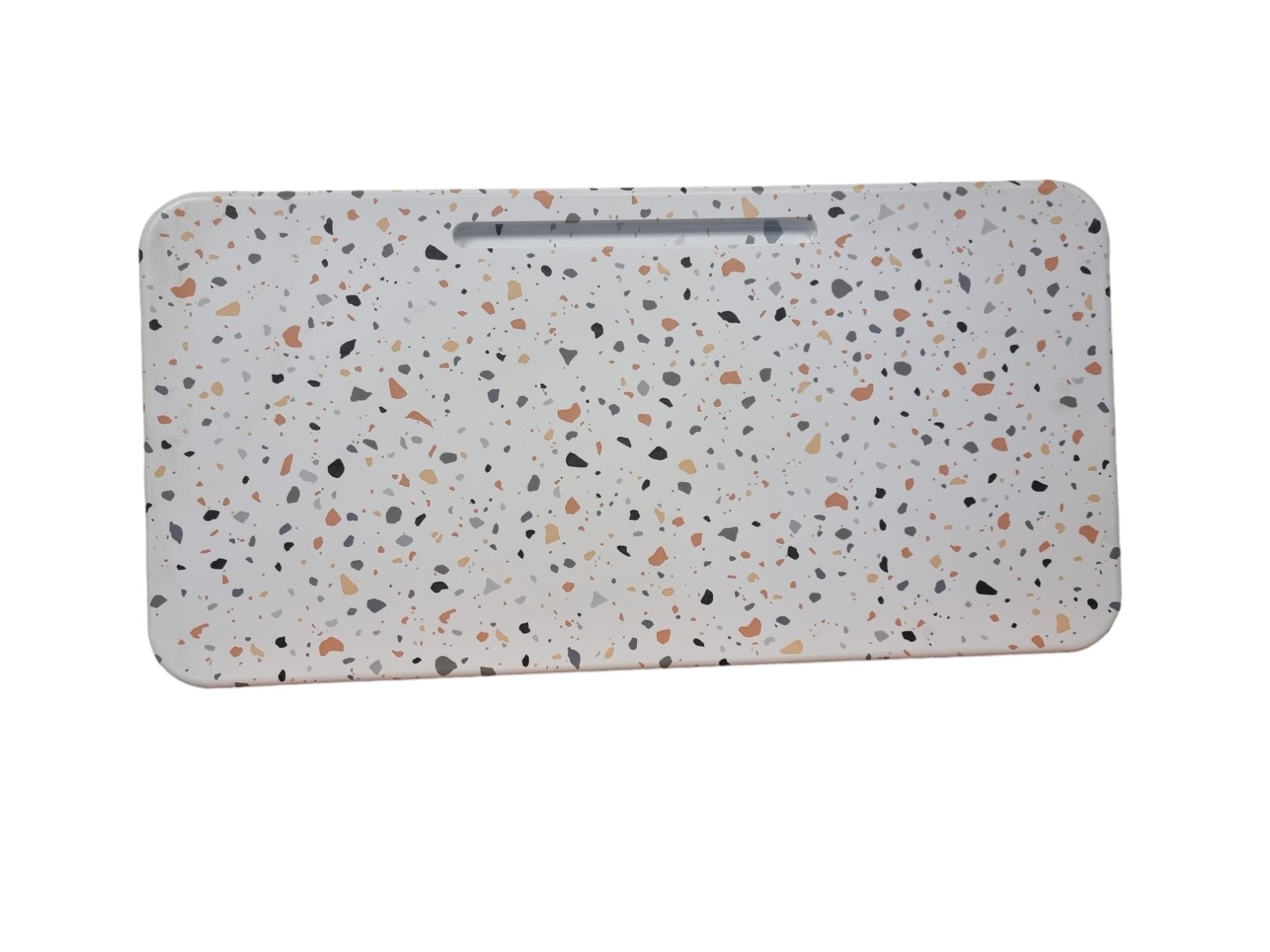 Medical Furniture | Over-Bed Table Tops | w/ mobile phone holder | Speckled Colour Effect