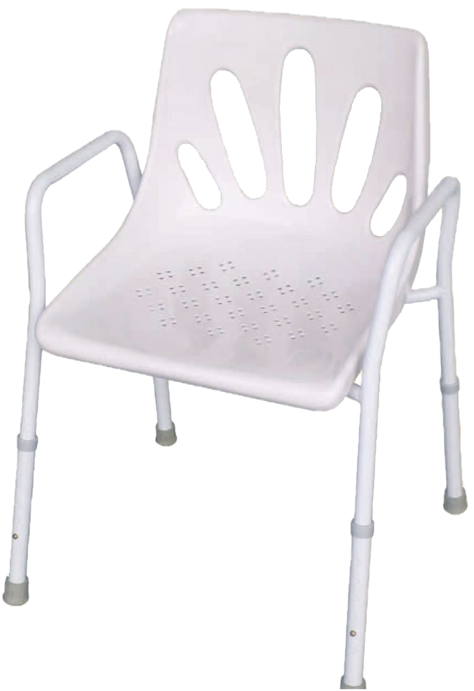 Bathroom Aids | Shower | Shower Chair w/ Armrest - Height Adjustable Legs