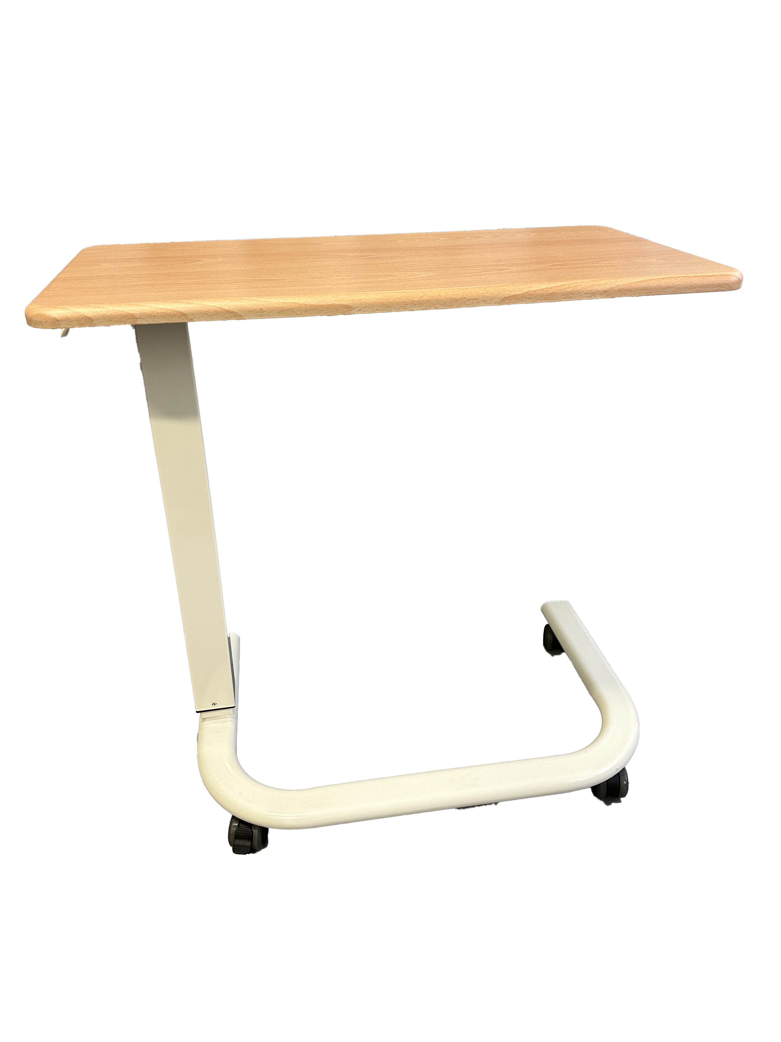 Medical Furniture | Over-Bed Tables | SmoothLift | Frame | Ivory White including Euro Beech lid w/ lip