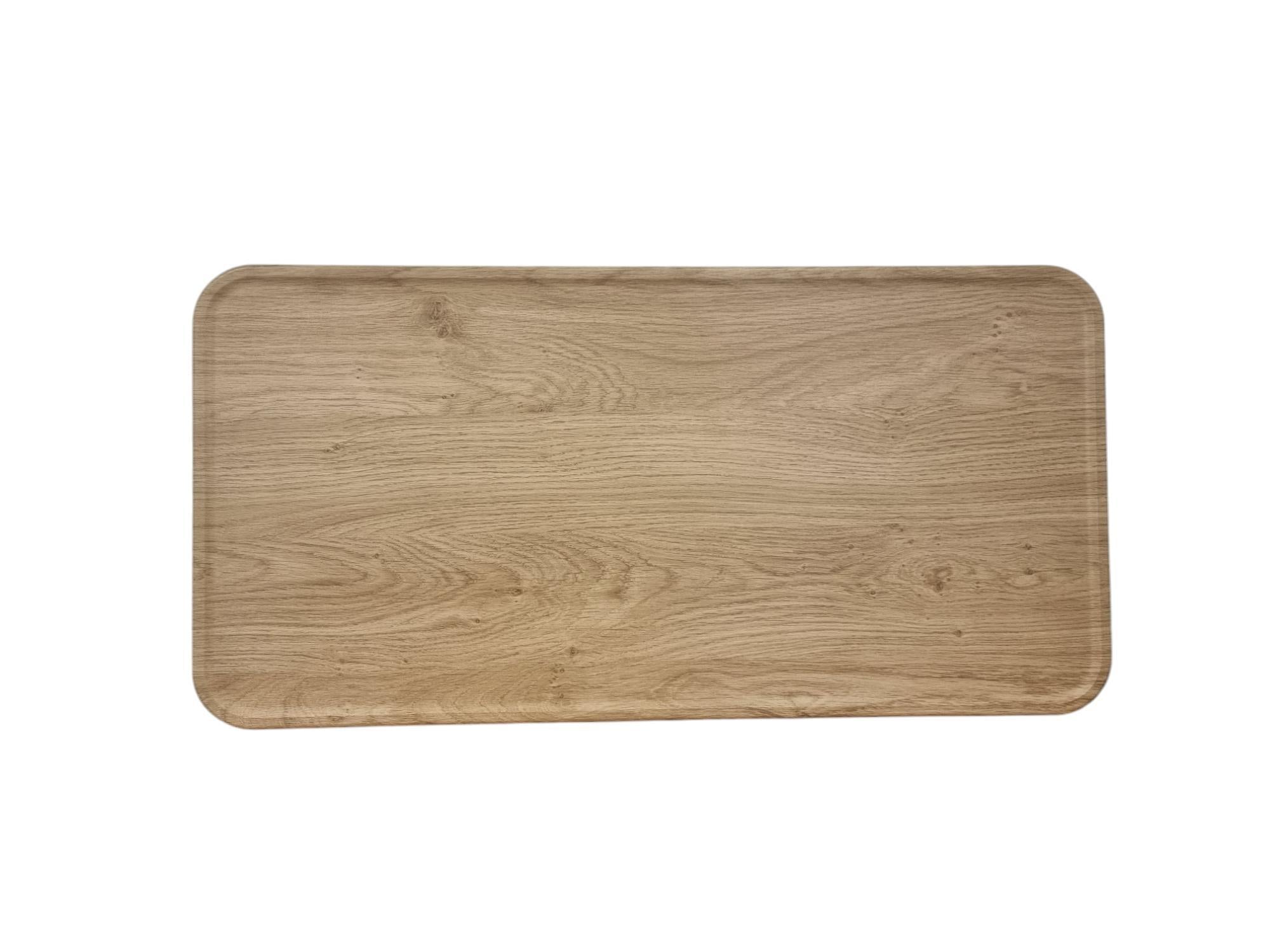 Medical Furniture | Over-Bed Table Tops | Over Bed Table Top with Lip | Light Brown Wooden Grain Effect