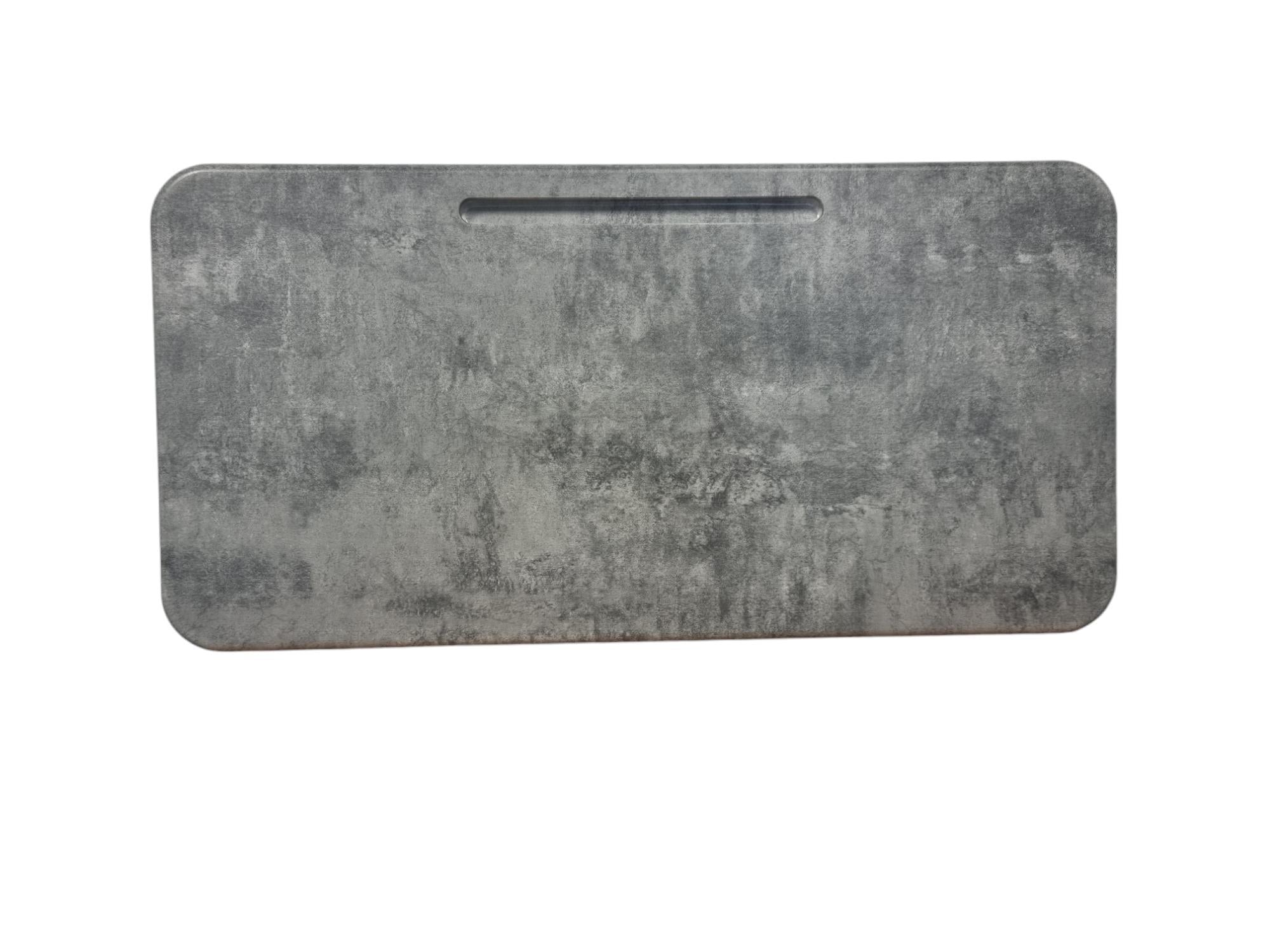 Medical Furniture | Over-Bed Table Tops | w/ mobile phone holder | Grey Clouded Effect