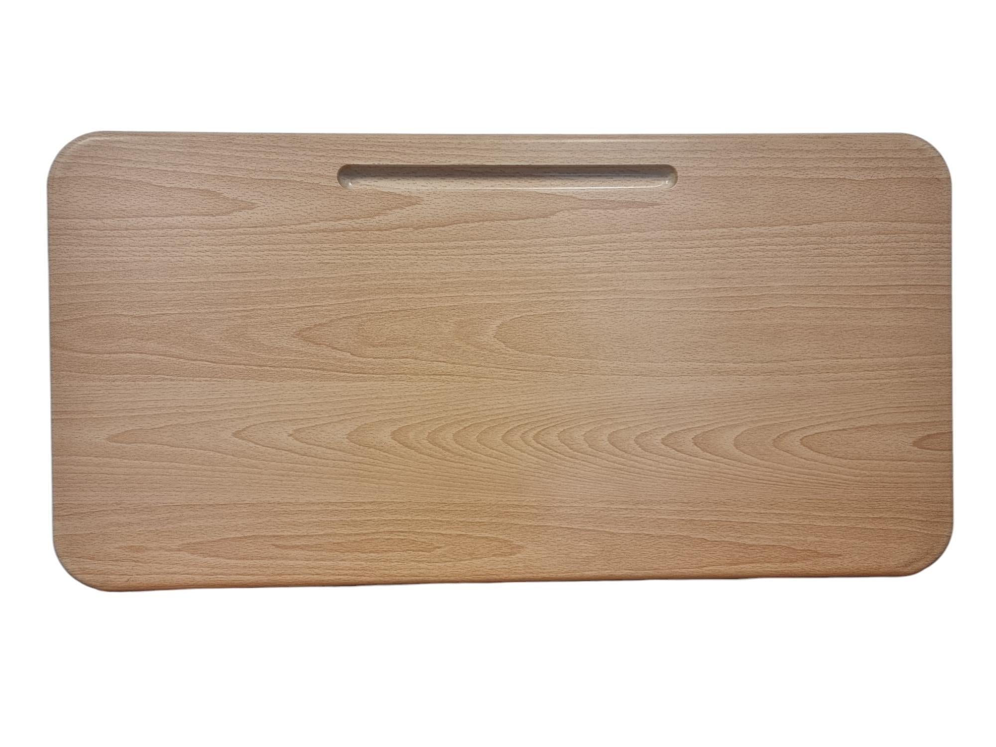 Medical Furniture | Over-Bed Table Tops | with mobile phone holder | Light Brown Wooden Effect