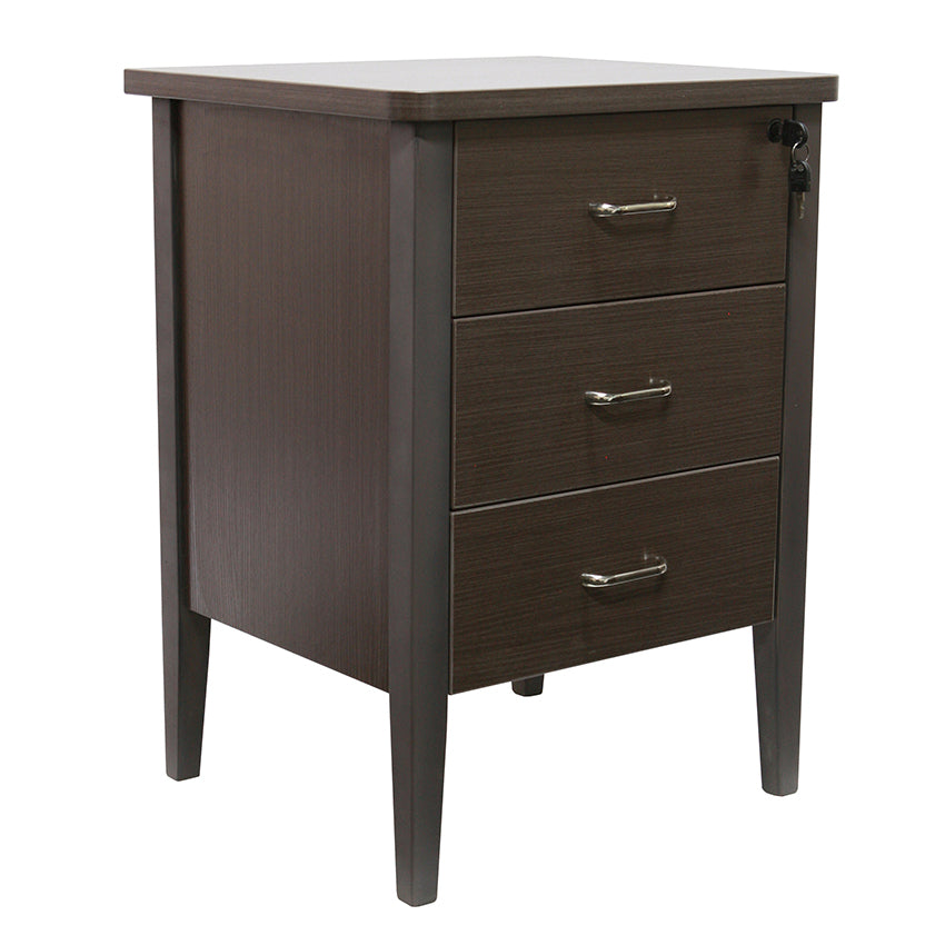 Medical Furniture | Bedsides Tables | Marigold | 3 Draw | Walnut