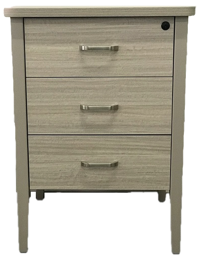 Bedsides Tables | Marigold | Polytec Angora Oak | 3 Draw | Top Draw Lockable