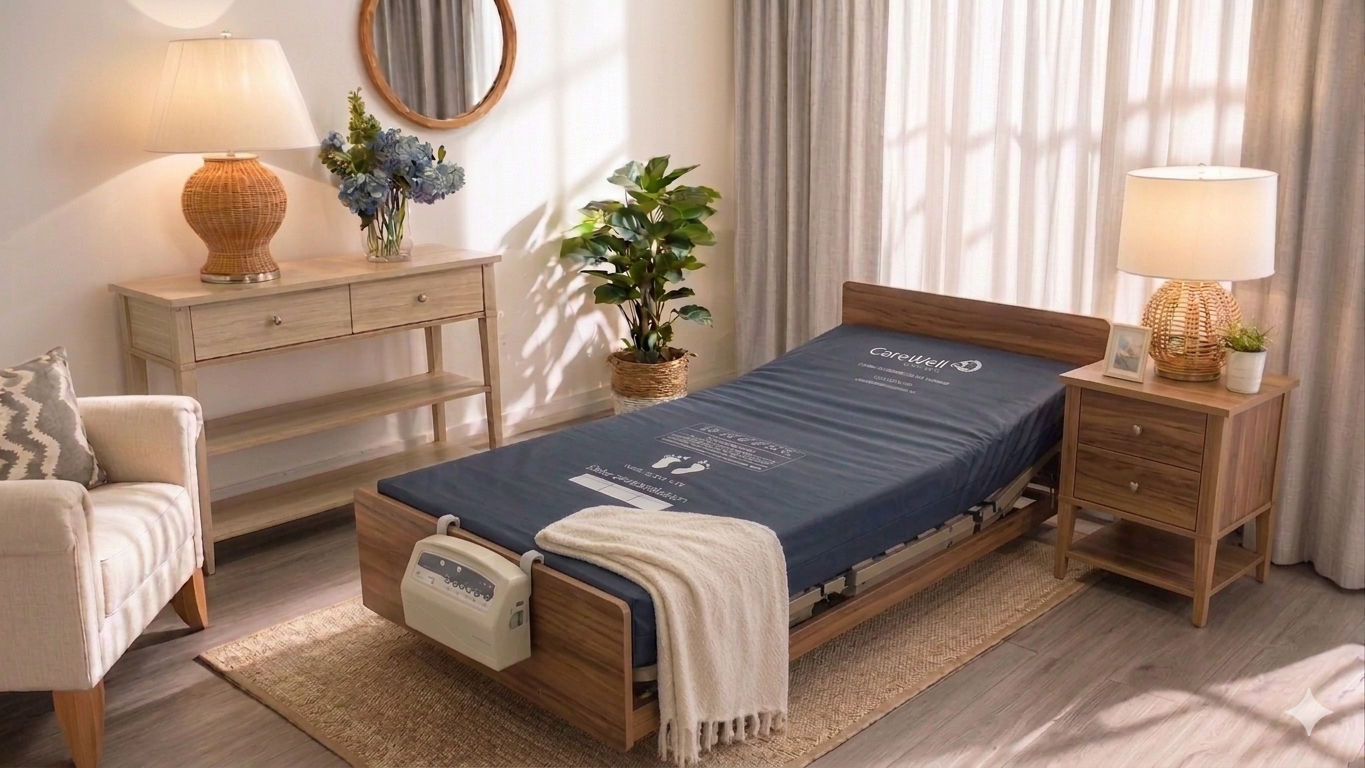 Alternating Mattresses | Full Replacement | Legacy 20 | Single | Air Mattress with Foam Underlay and Pump