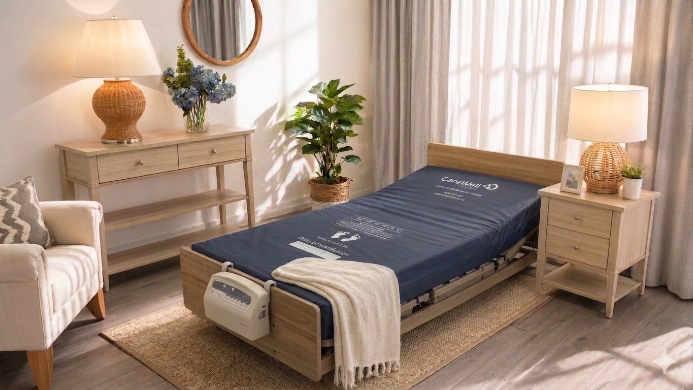 Alternating Mattresses | Full Replacement | Legacy 21 | Single | Air Mattress with Foam Underlay and Pump