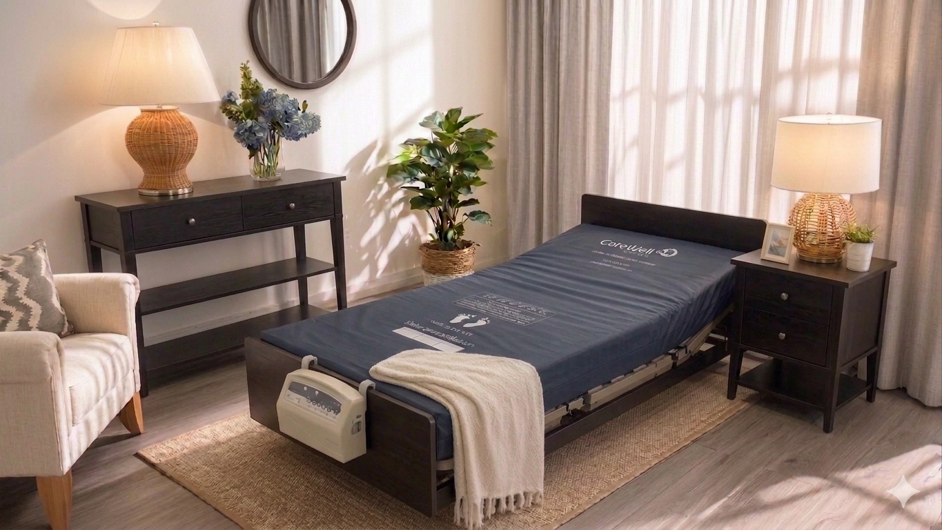 Alternating Mattresses | Full Replacement | Legacy 25 | King Single | Air Mattress with Foam Underlay and Pump